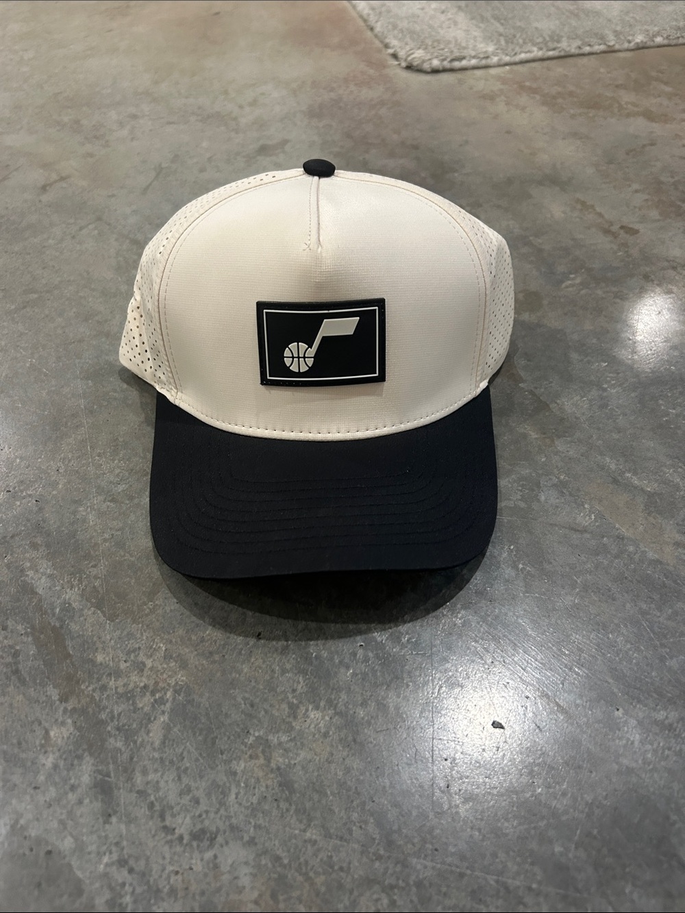 White and Black Trucker Cap with Team Logo